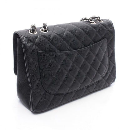 Chanel Shoulder Bag Maxi Quilted 30 Single Flap Black Caviar Leather Chain — view 2