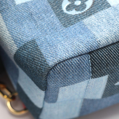 Louis Vuitton Backpack Palm Spring Mini Blue Denim Canvas — view 6