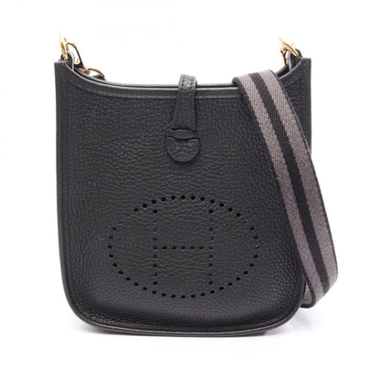 Hermes Shoulder Bag Evelyne Amazon TPM Black Leather