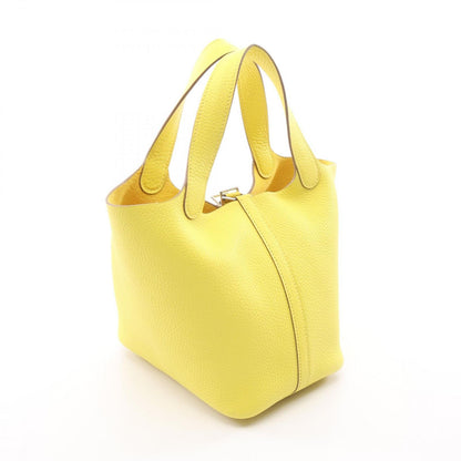Hermes Picotin Lock PM Lime Leather Handbag — view 2