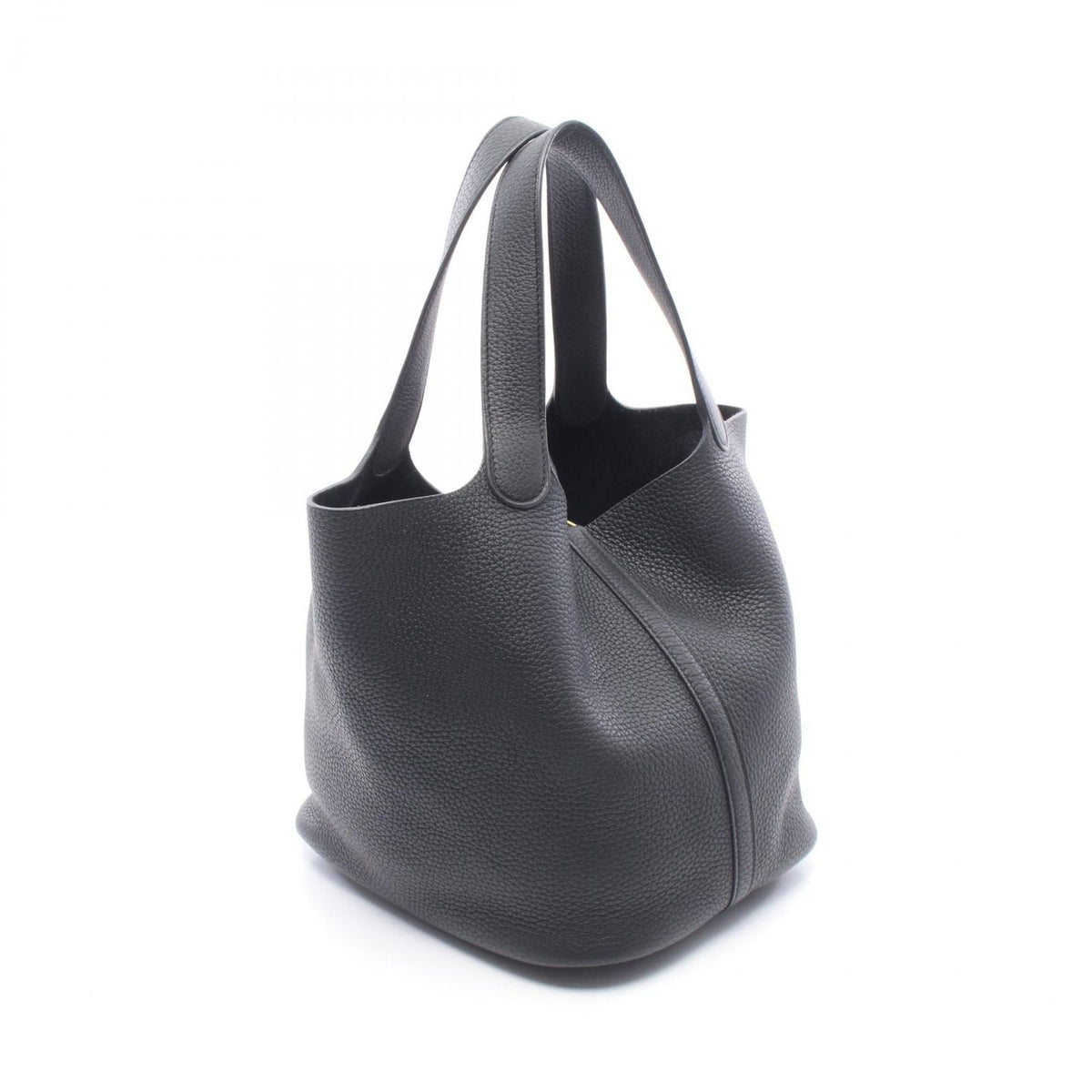 Hermes Picotin Lock MM Black Leather Handbag — view 2