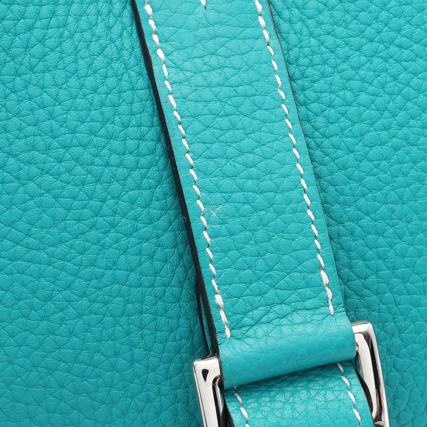 Hermes Halzan 31 2-Way Blue Paon Leather Shoulder Bag — view 6