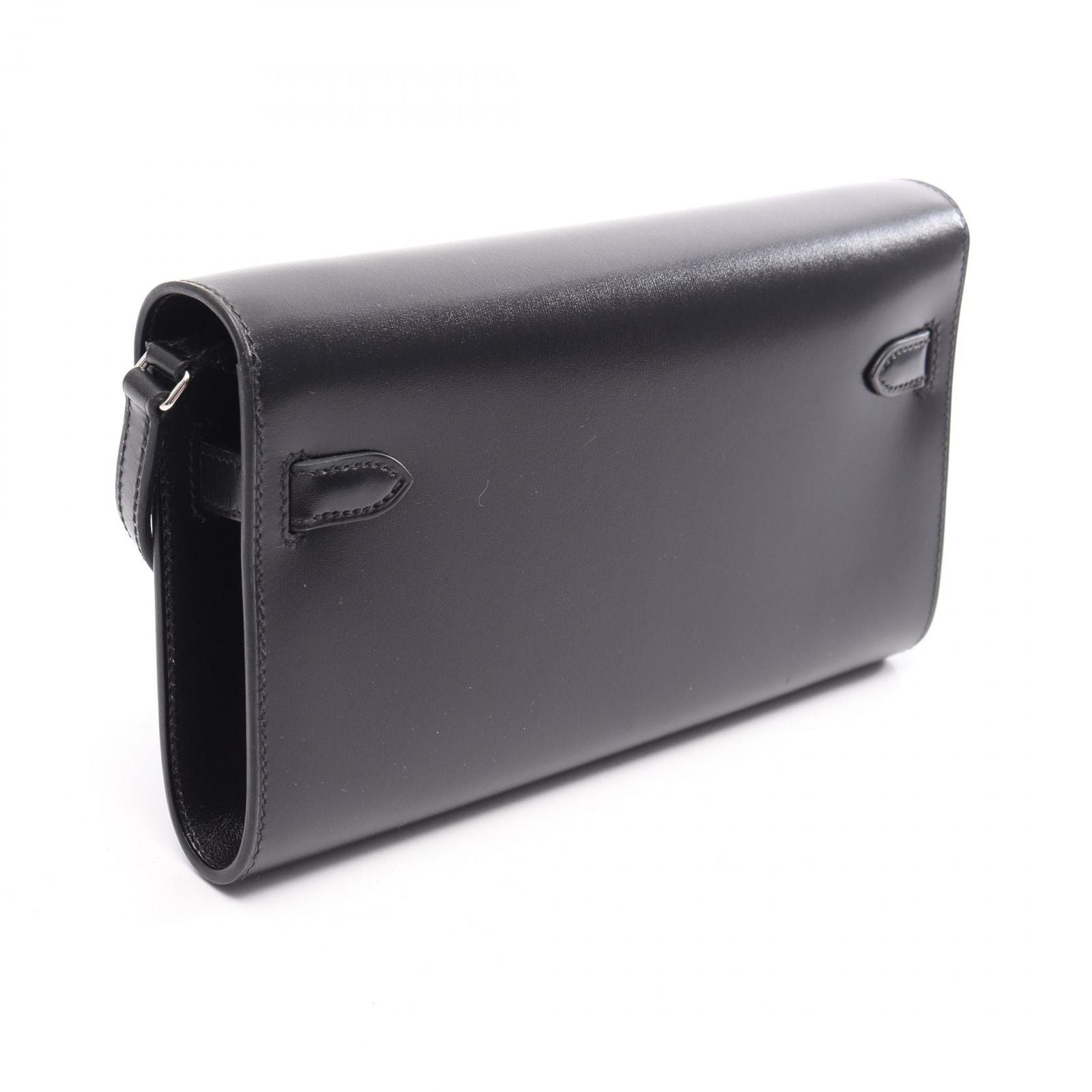 Hermes Shoulder Bag Kelly Long To Go Sellier Black Calf — view 2