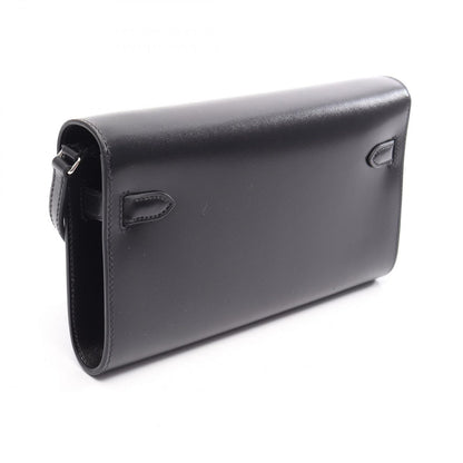 Hermes Shoulder Bag Kelly Long To Go Sellier Black Calf — view 2