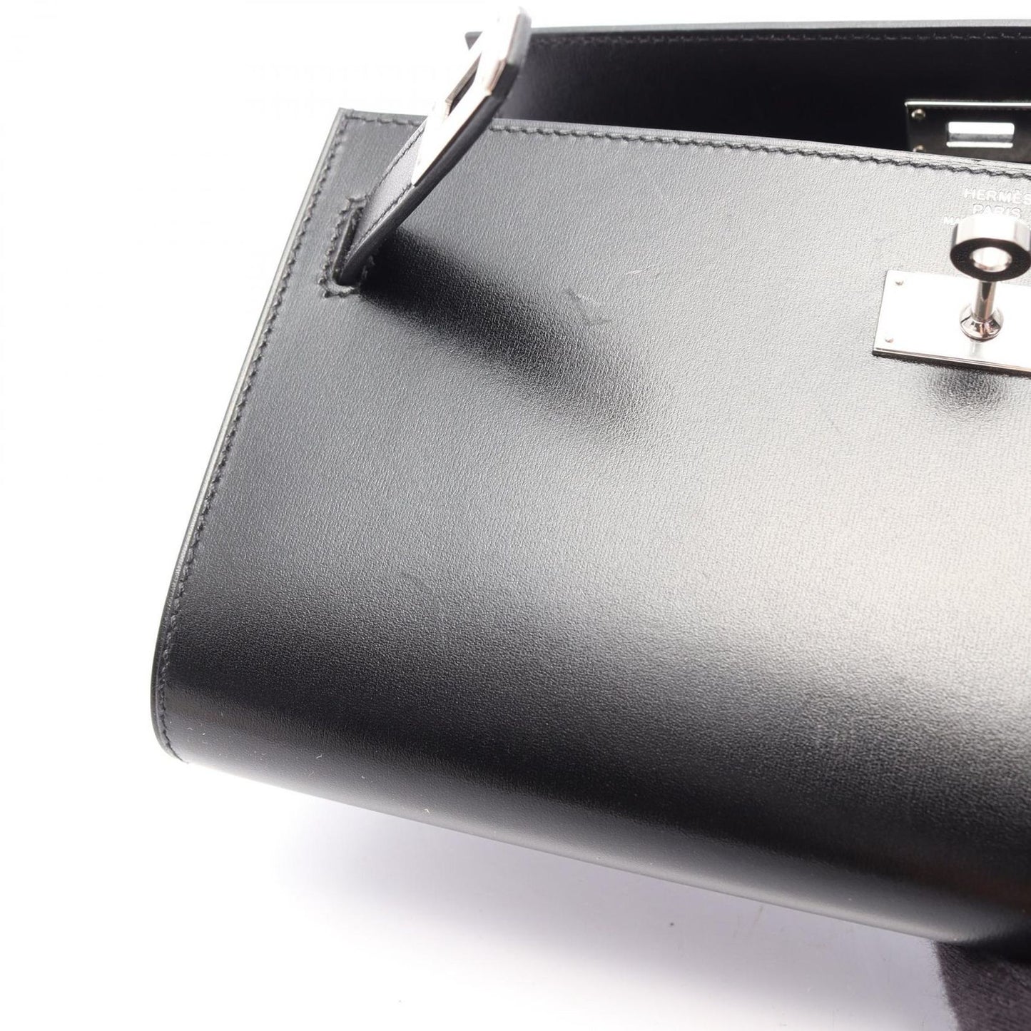 Hermes Shoulder Bag Kelly Long To Go Sellier Black Calf — view 7