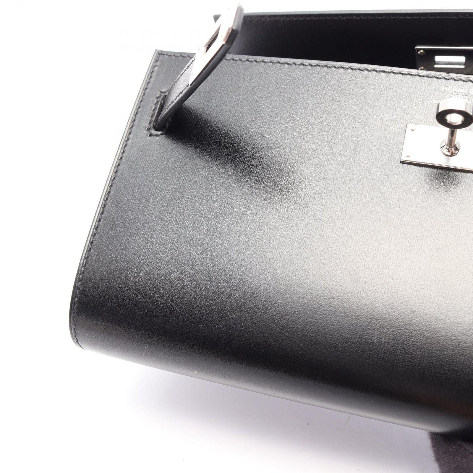 Hermes Shoulder Bag Kelly Long To Go Sellier Black Calf — view 7