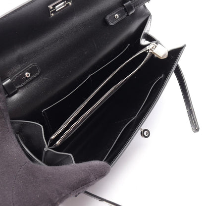 Hermes Shoulder Bag Kelly Long To Go Sellier Black Calf — view 3