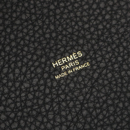 Hermes Picotin Lock PM Black Leather Handbag — view 4