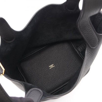 Hermes Picotin Lock PM Black Leather Handbag — view 3