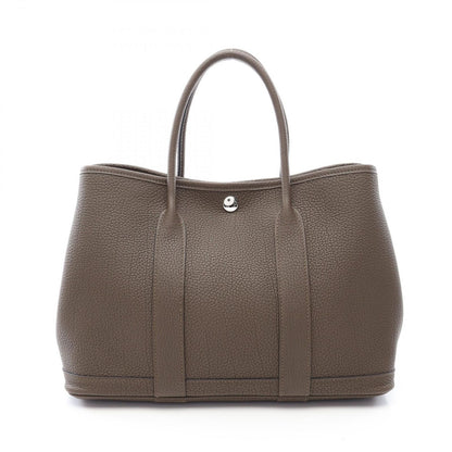 Hermes Tote Bag Garden Party TPM Vert Blanc's Leather