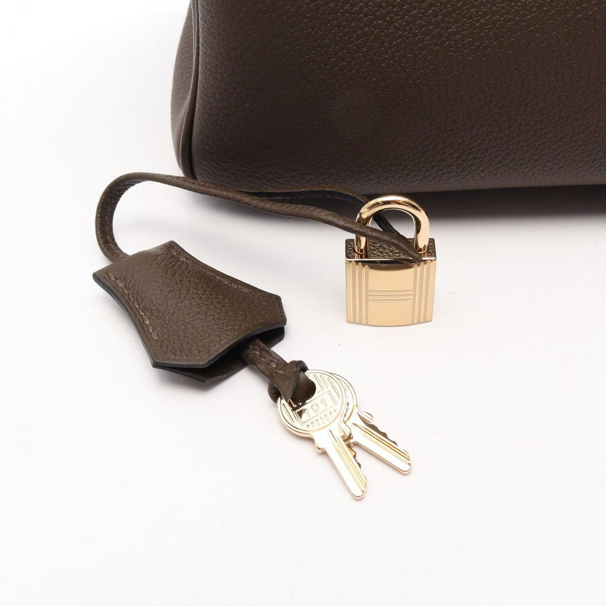 Hermes Birkin 25 Vert Roden Leather Handbag — view 5