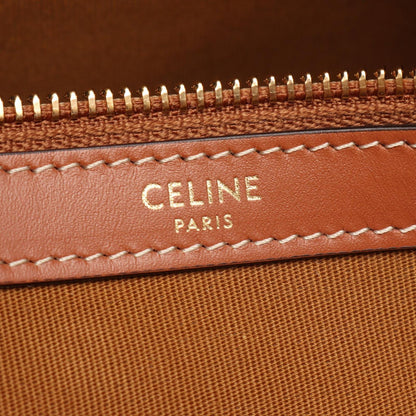 Celine Tote Bag Horizontal Cabas Triomphe Brown Black Canvas Leather — view 4