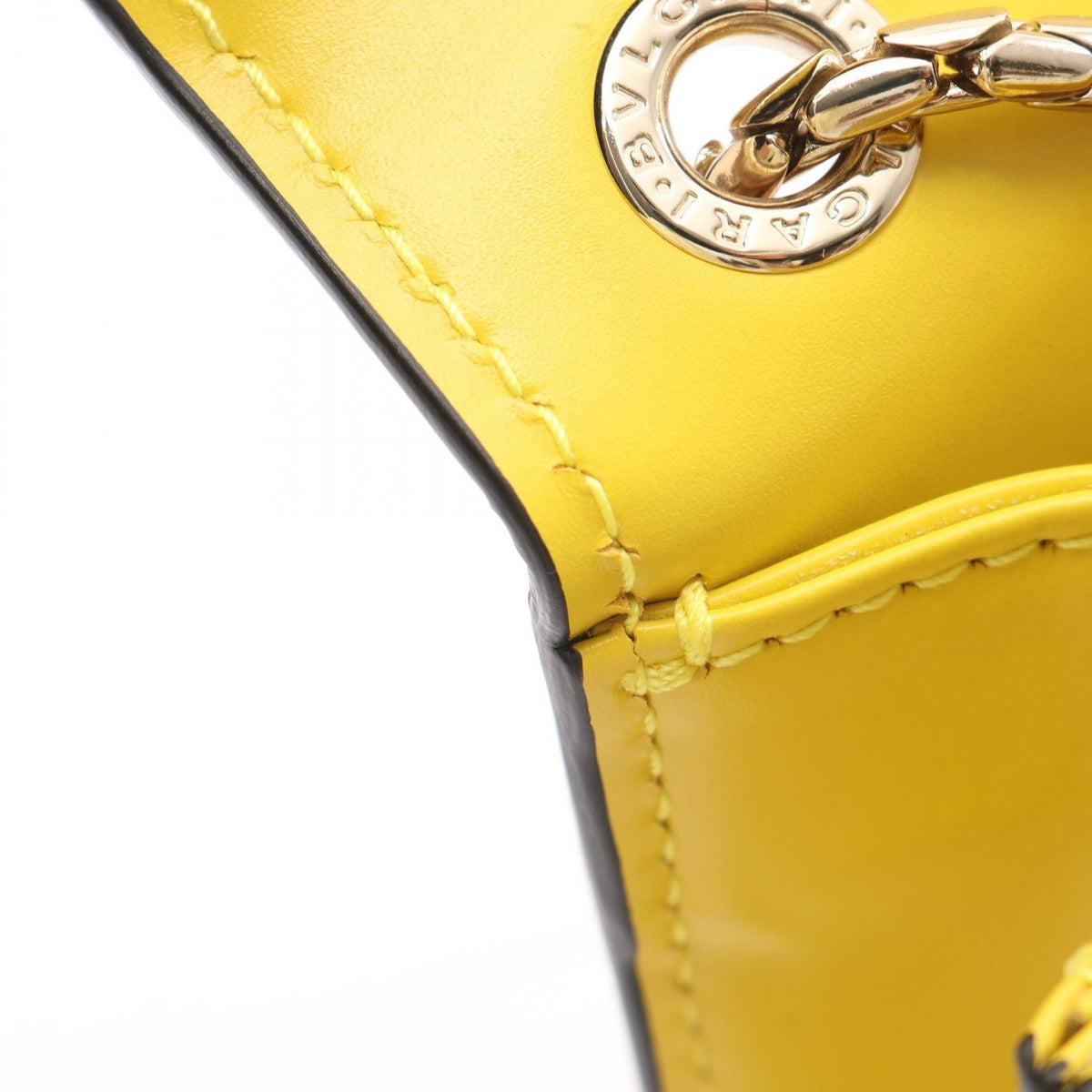 Bvlgari Shoulder Bag Serpenti Forever Yellow Leather — view 5