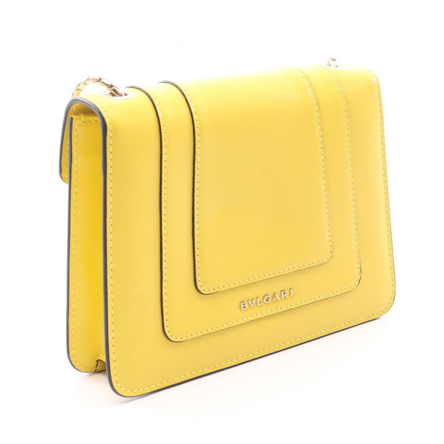 Bvlgari Shoulder Bag Serpenti Forever Yellow Leather — view 2