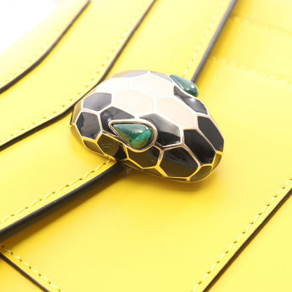 Bvlgari Shoulder Bag Serpenti Forever Yellow Leather — view 7