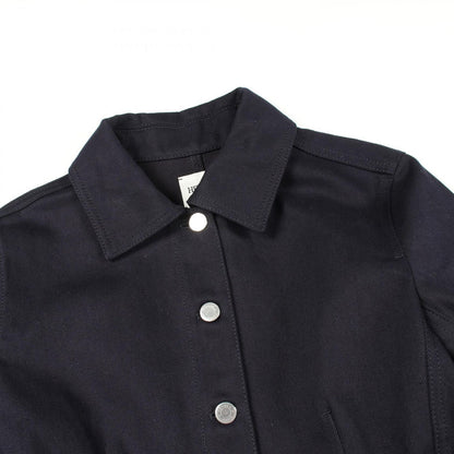 Hermes Denim Jacket Sellier Buttons Navy Cotton — view 6