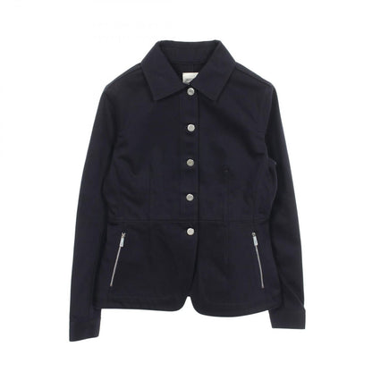 Hermes Denim Jacket Sellier Buttons Navy Cotton
