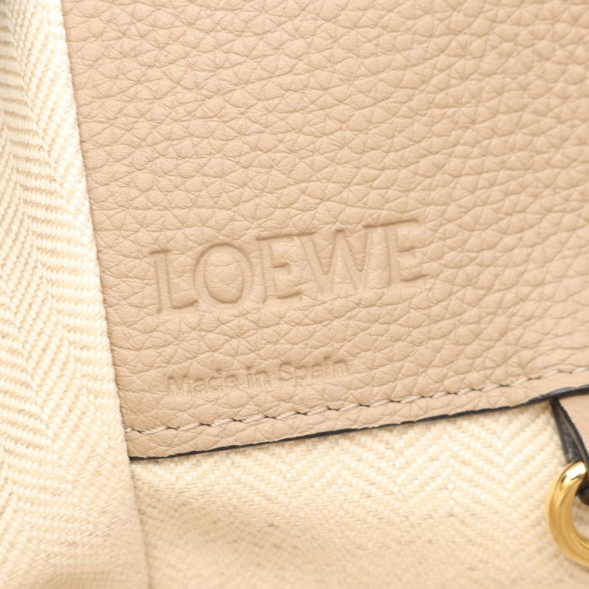 Loewe Handbag Hammock Bag Small 2-Way Beige Leather — view 4