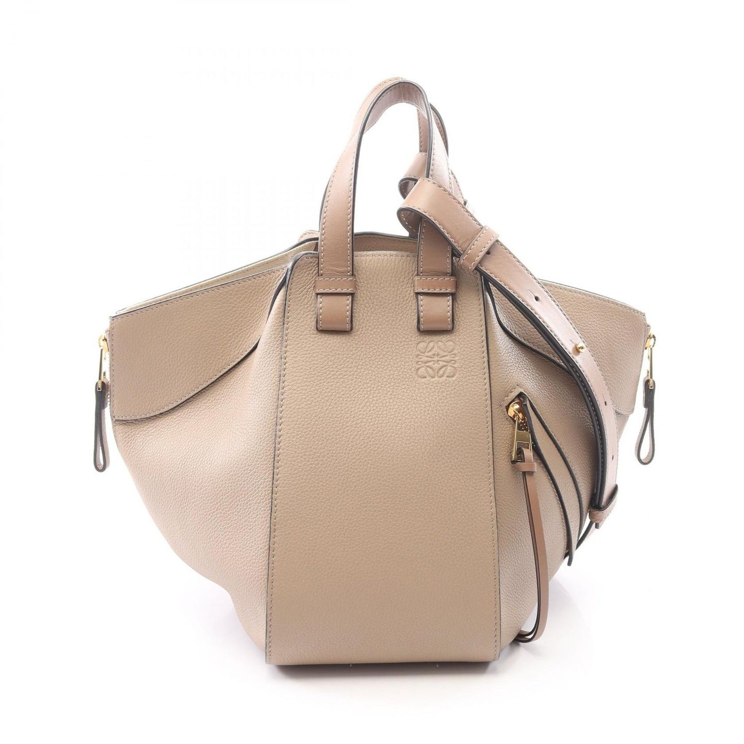 Loewe Handbag Hammock Bag Small 2-Way Beige Leather