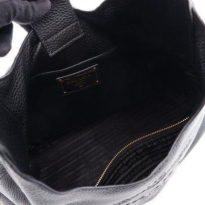 Prada Shoulder Bag Vitello Daino Black Leather Oneshoulder — view 3