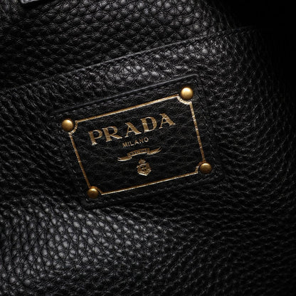 Prada Shoulder Bag Vitello Daino Black Leather Oneshoulder — view 4