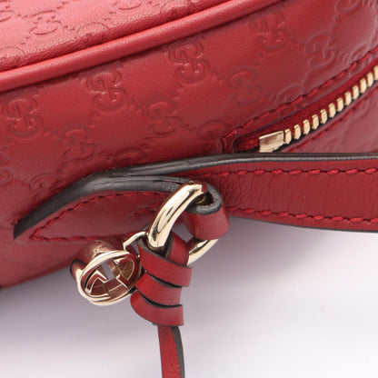 Gucci Shoulder Bag Bree Micro Guccissima Red Leather — view 7