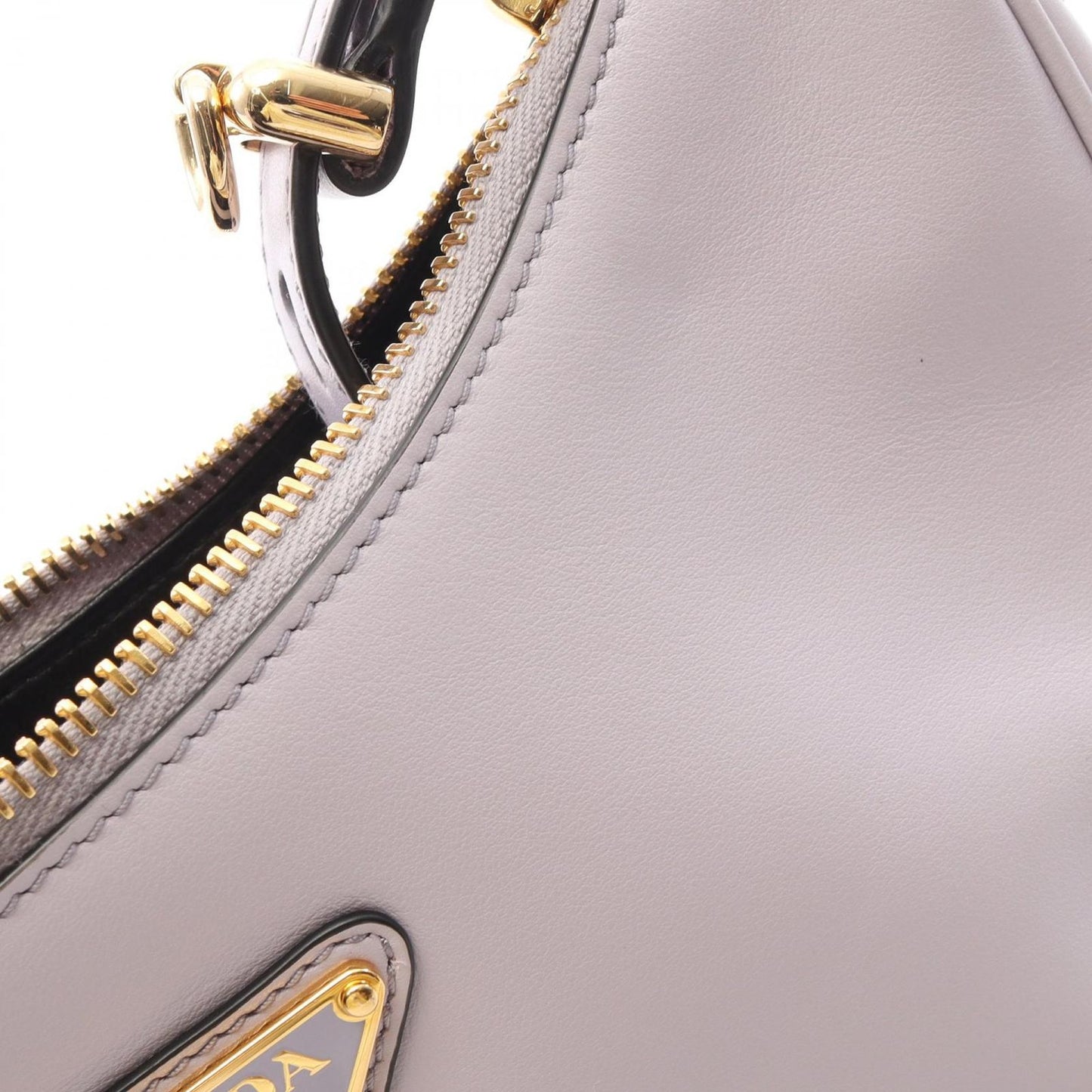 Prada Soft Calfskin Ake 2-Way Lavender Leather Ake Small Handbag — view 5