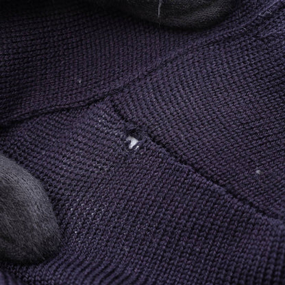 Gucci Cardigan Logo All Over Pattern Wool Navy — view 5
