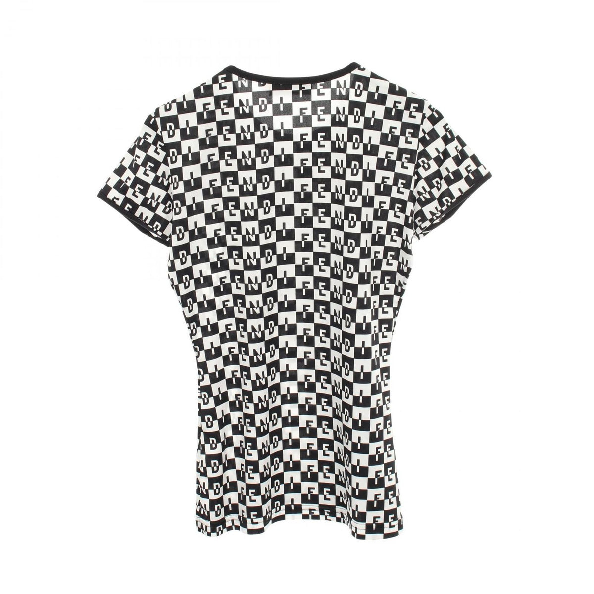 Fendi Top Logo All Over Print Short Sleeves T-Shirt — view 2