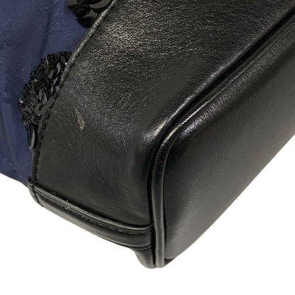 Louis Vuitton Shoulder Bag Monogram Sequins Spotlight Midnight Blue Leather — view 6