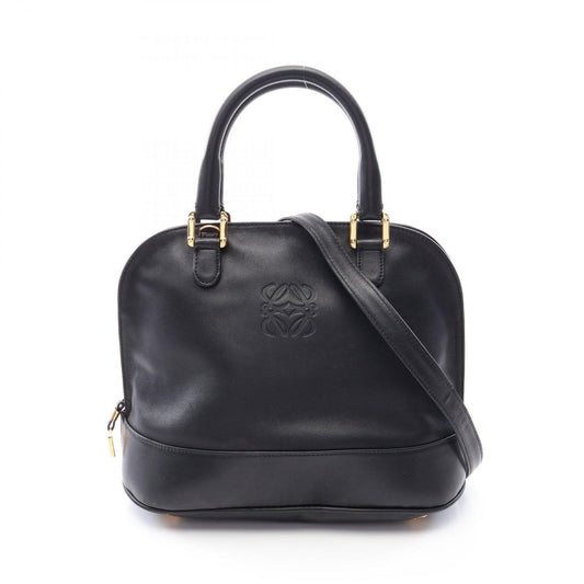Loewe Anagram 2-Way Black Leather Handbag