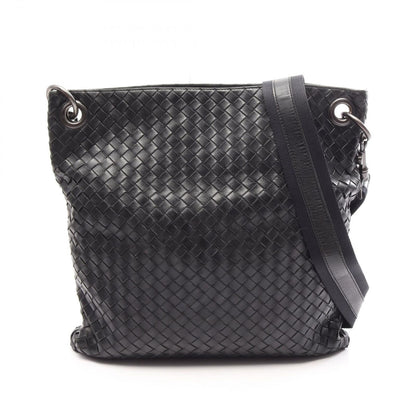 Bottega Veneta Shoulder Bag Intrecciato Black Leather