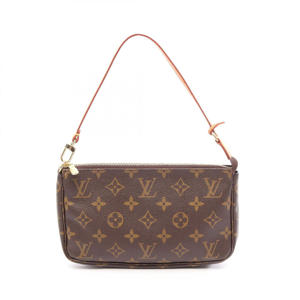 Louis Vuitton Pochette Accessory Soir Monogram Canvas Leather Handbag