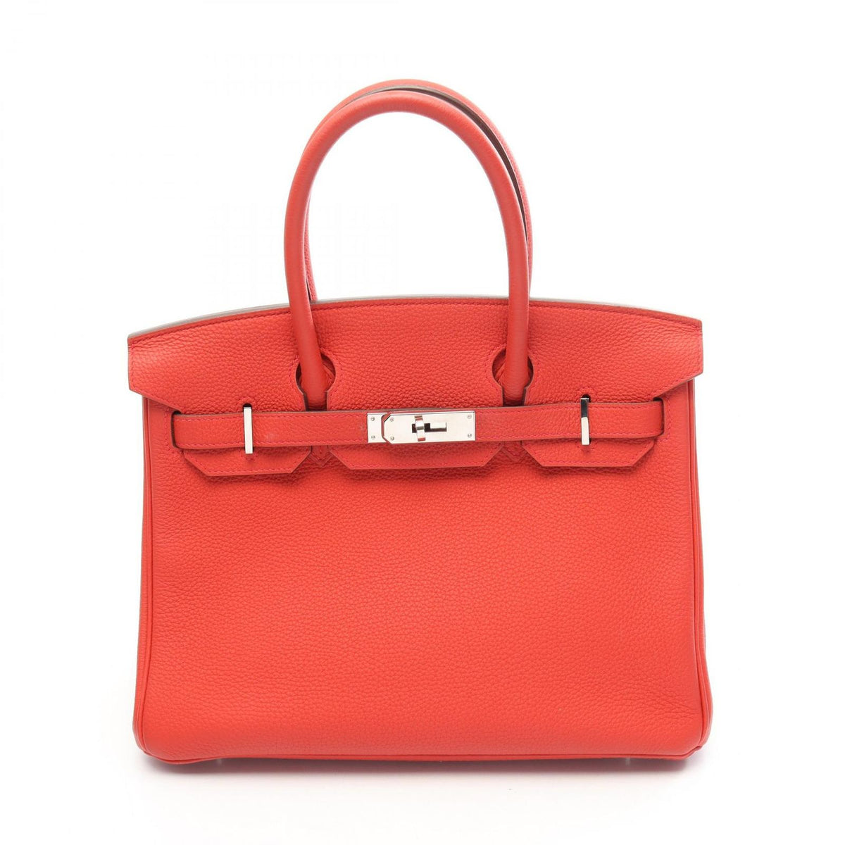 Hermes Birkin 30 Red Leather Handbag