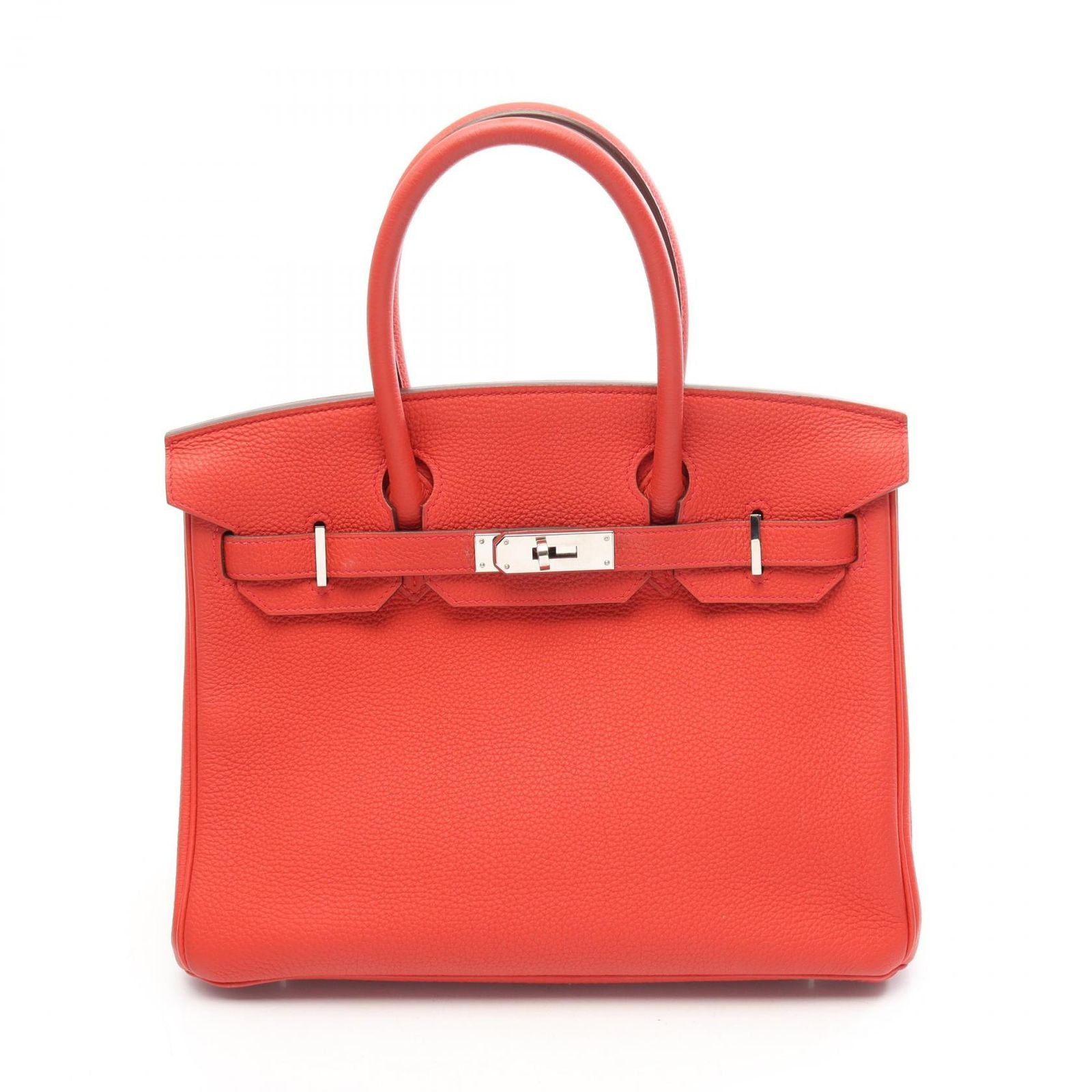 Hermes Birkin 30 Red Leather Handbag