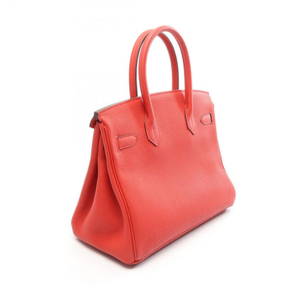 Hermes Birkin 30 Red Leather Handbag — view 2