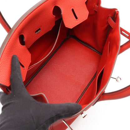 Hermes Birkin 30 Red Leather Handbag — view 3