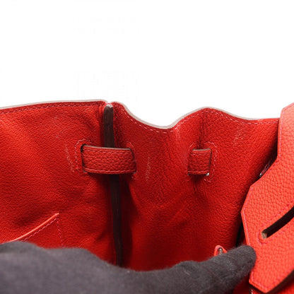 Hermes Birkin 30 Red Leather Handbag — view 7