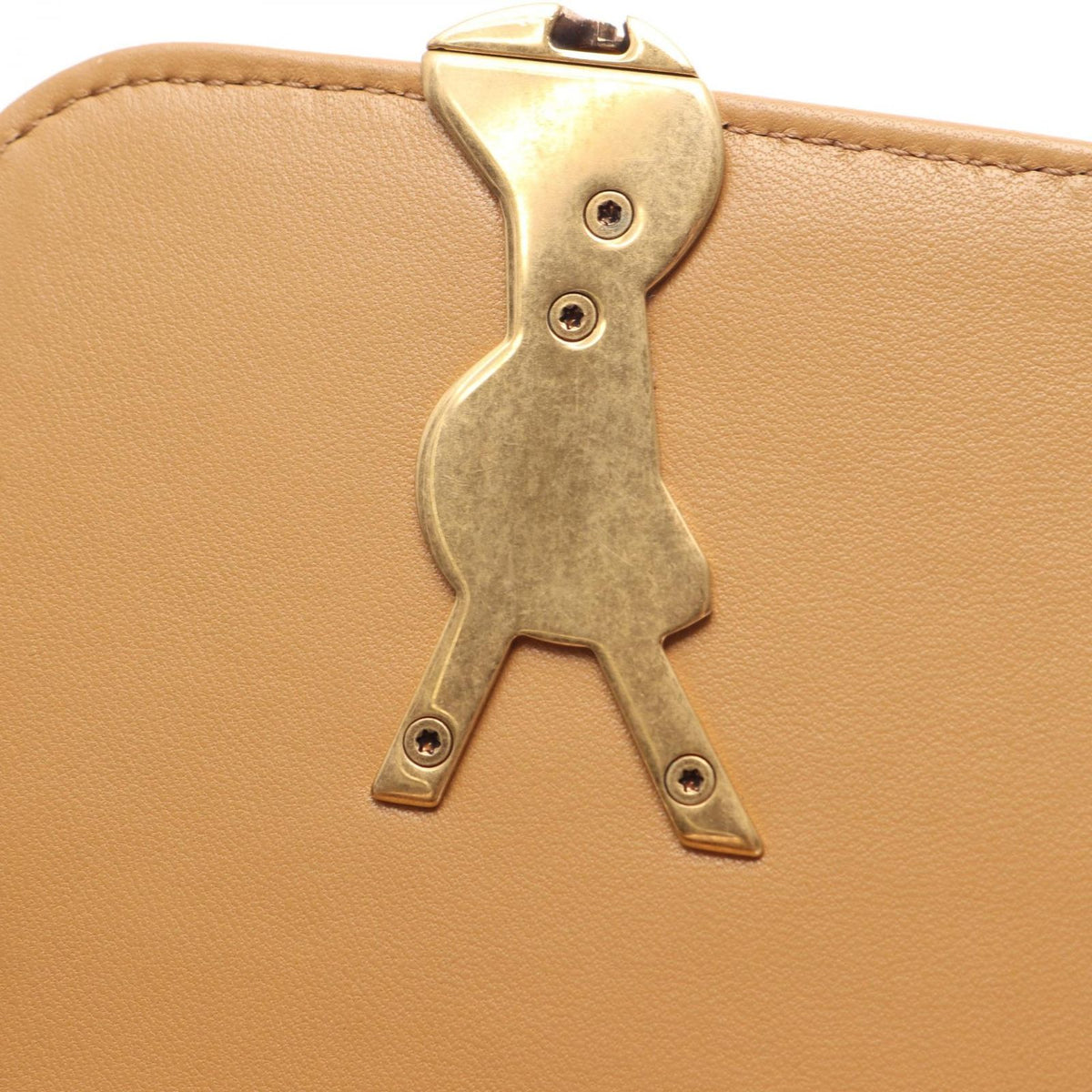 Saint Laurent Paris Shoulder Bag Solferino Mini Beige Exotic Leather — view 5