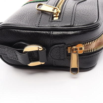 Gucci Shoulder Bag Ophidia Black Green Red Leather — view 6