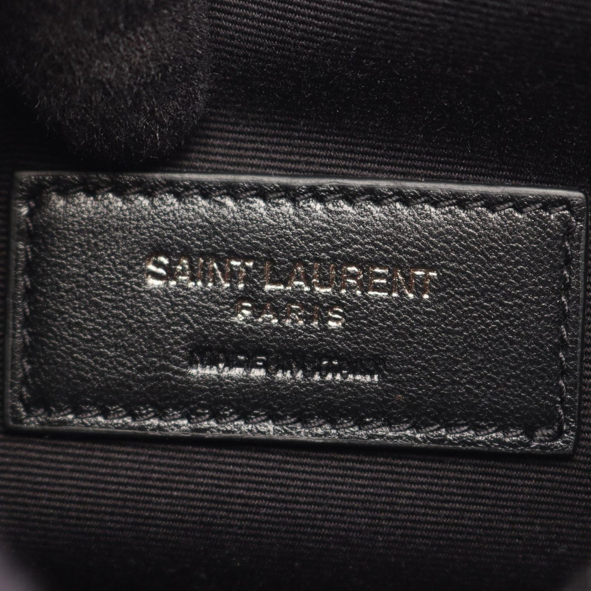 Saint Laurent Paris Pouch Tiny Monogram Bill Black Leather — view 4