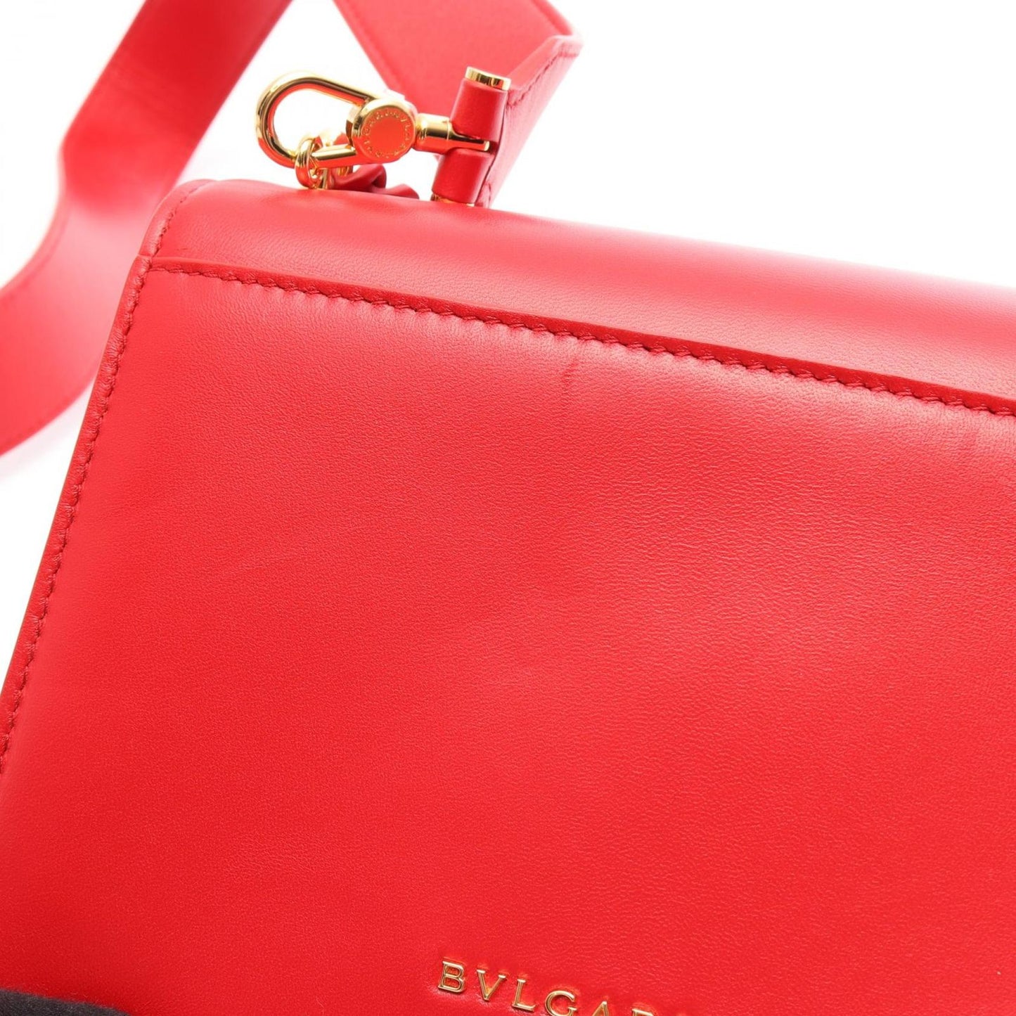 Bvlgari Serpenti Forever 2-Way Red Leather Shoulder Bag — view 5