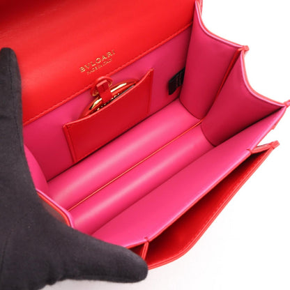 Bvlgari Serpenti Forever 2-Way Red Leather Shoulder Bag — view 3