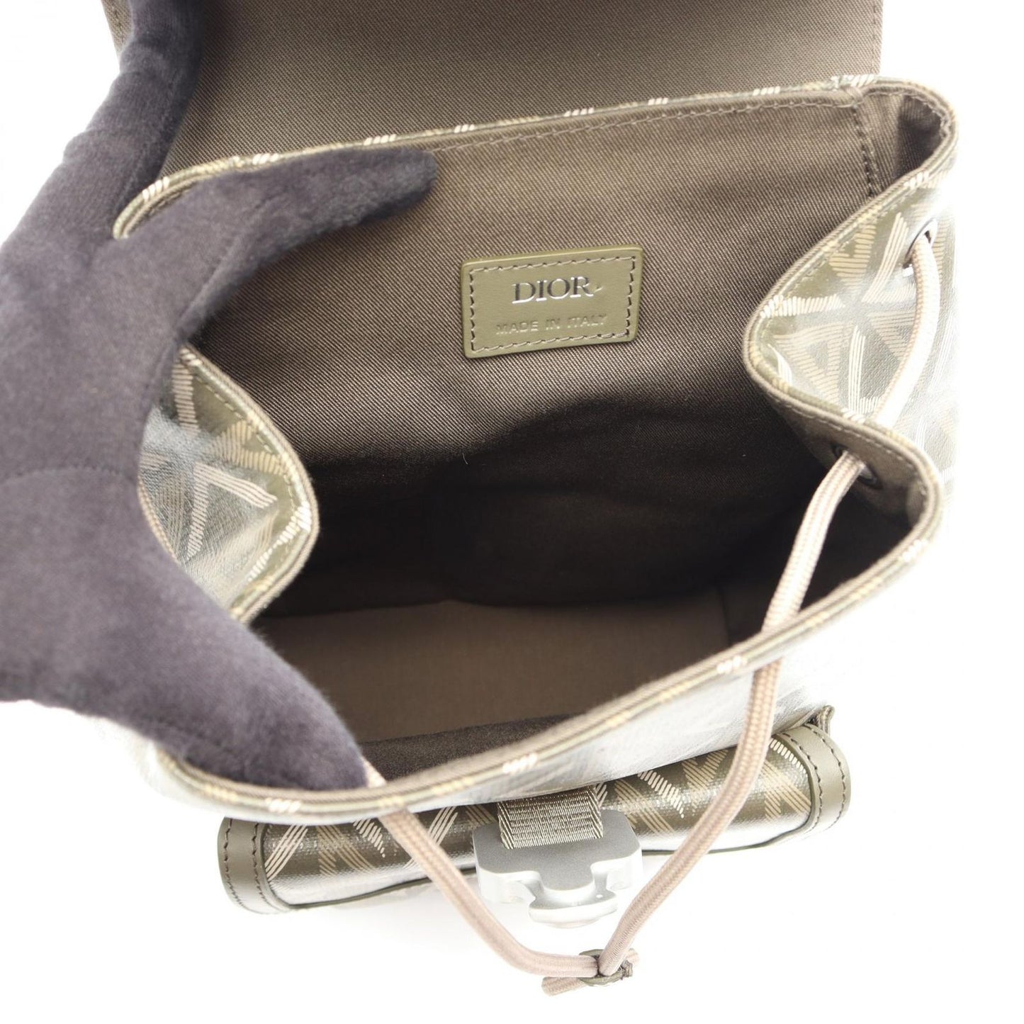 Dior Waist Bag Hit the Road CD Diamond Khaki Beige Canvas Leather Hit the Cross — view 3