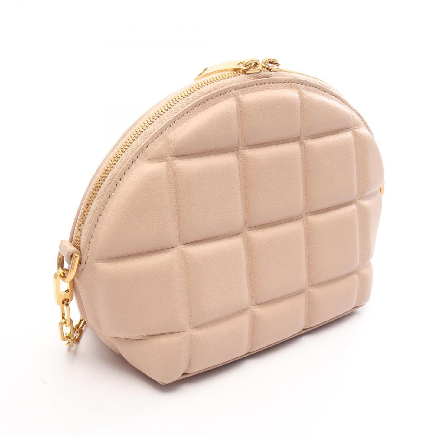 Bottega Veneta Shoulder Bag Padded Half Moon Pink Beige Leather Mini — view 2
