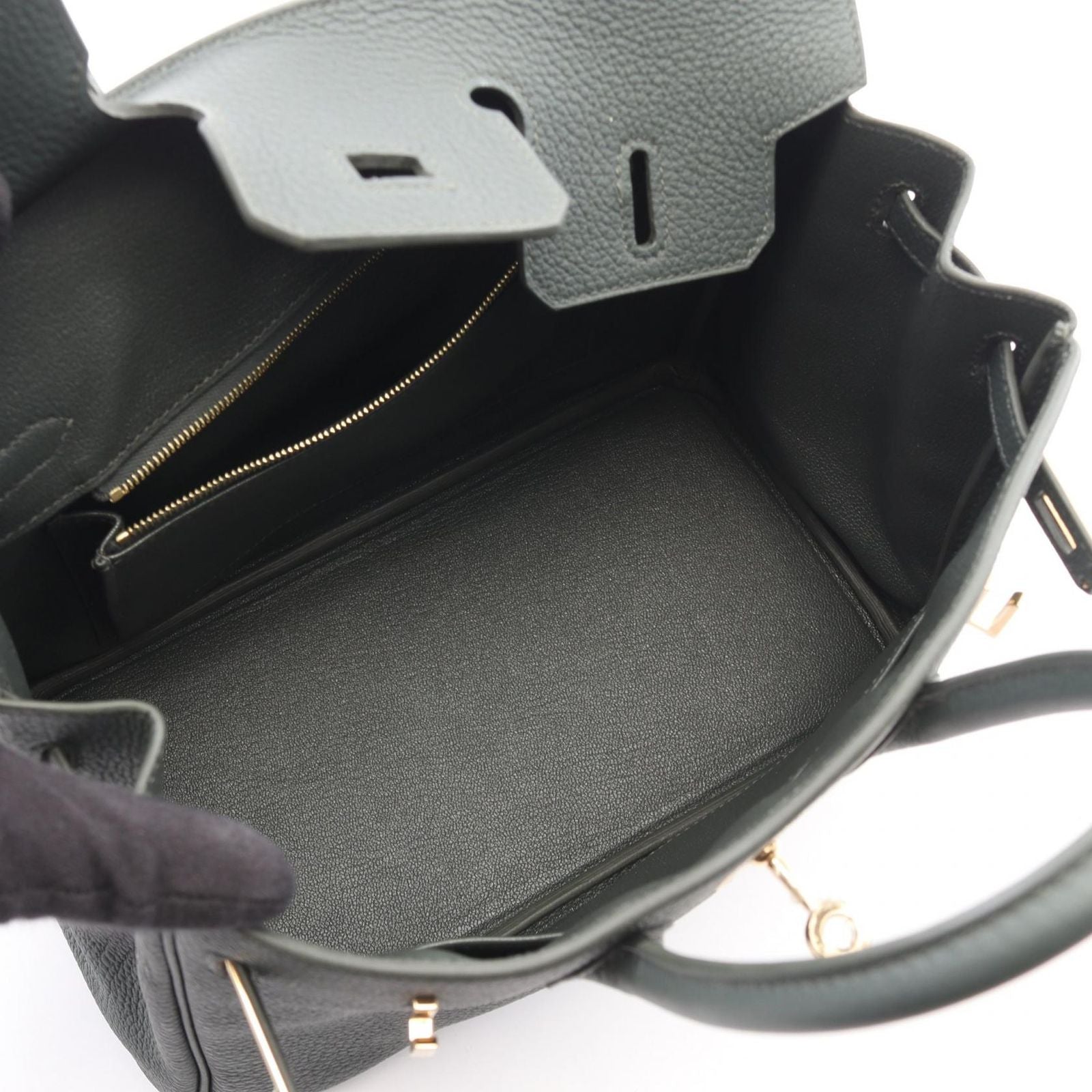 Hermes Birkin 25 Vert Mangrove Handbag — view 3