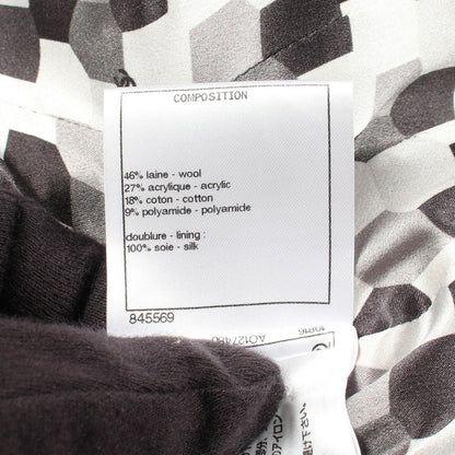 Chanel Tailored Jacket CC Logo Button Double Breasted Tweed Black Wool — view 6