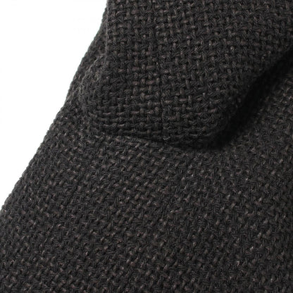 Chanel Tailored Jacket CC Logo Button Double Breasted Tweed Black Wool — view 8