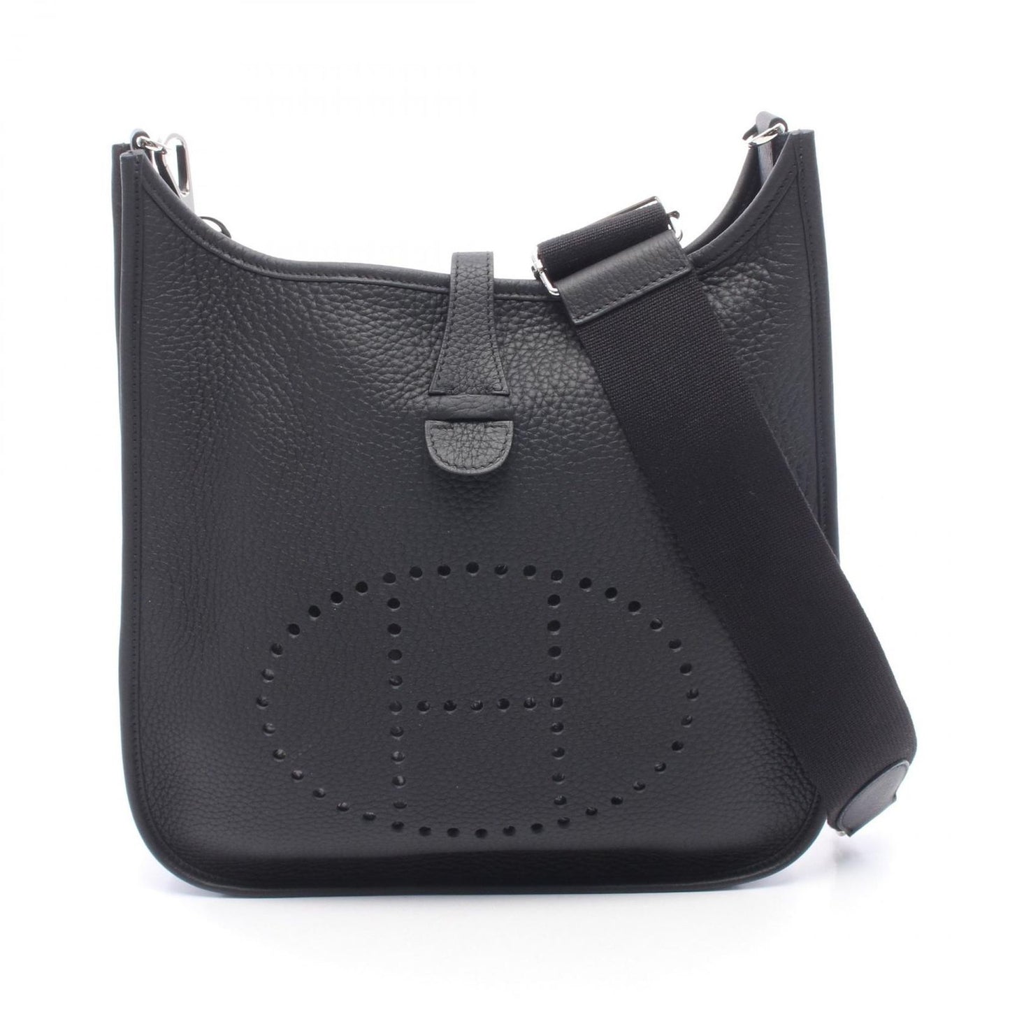 Hermes Shoulder Bag Evelyne 3 Trois PM Black Leather