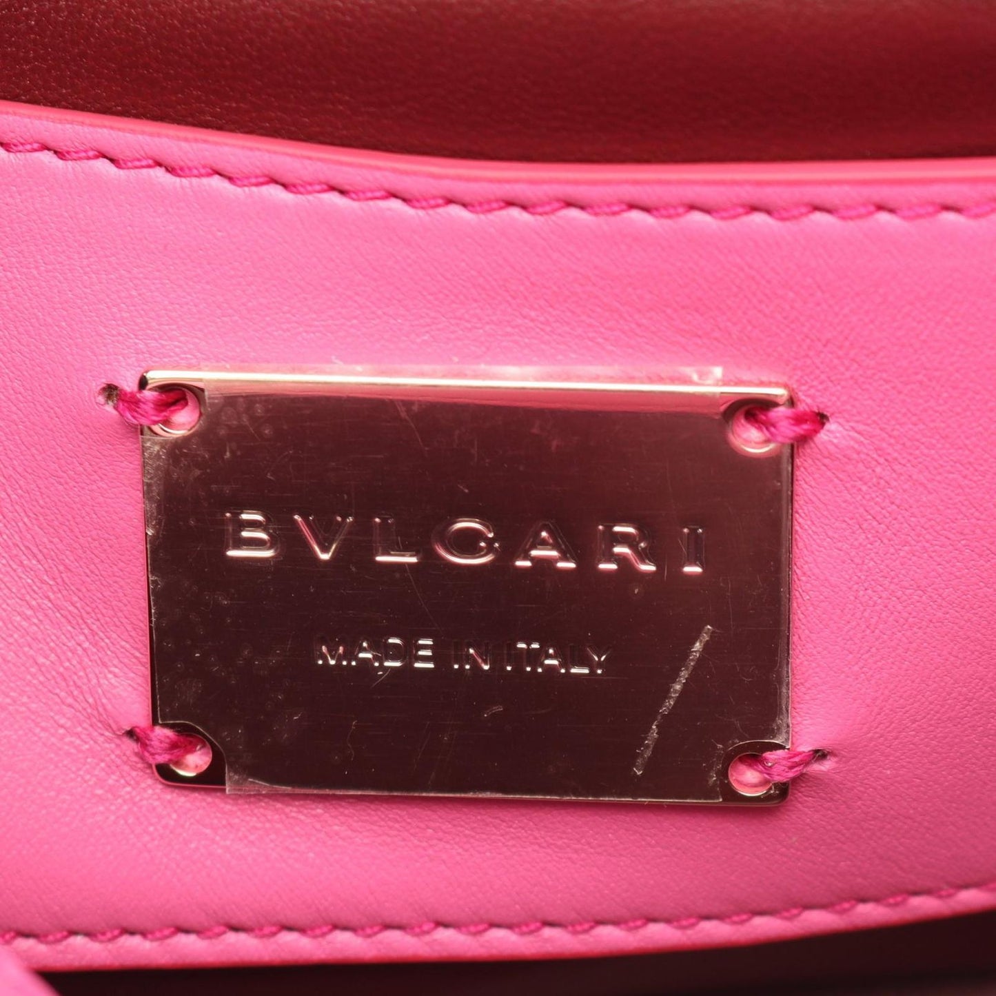Bvlgari Serpenti Cabochon Mini 2-Way Pink Leather Shoulder Bag — view 4